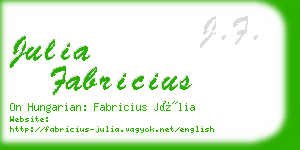 julia fabricius business card